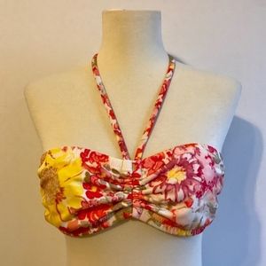 NWOT Lisa Curran Floral Bandeau Bikini Top